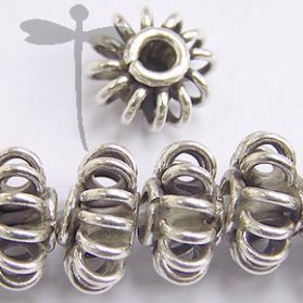 Hill Tribe Silver Spiral Cage Bead
