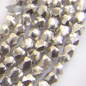 Fine Karen Silver Minimal Faceted Cut Beads Strand