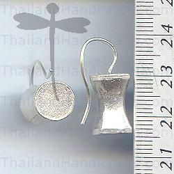 HILL TRIBE SILVER HOURGLASS BRUSHED  EARRINGS


