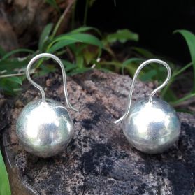 Hill Tribe Silver Ball Earrings