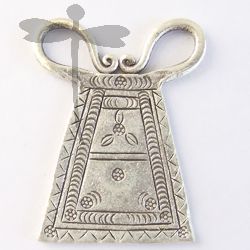 Authentic Hill tribe Silver Flower Printed Spirit Pendant