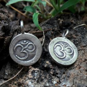 Fine Hill Tribe Silver Om Engraved Charm